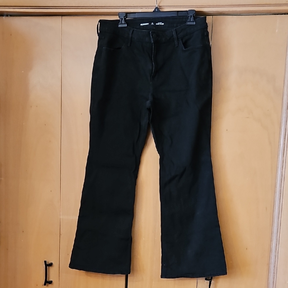 Old Navy Black High-Rise Wow Flare Jeans